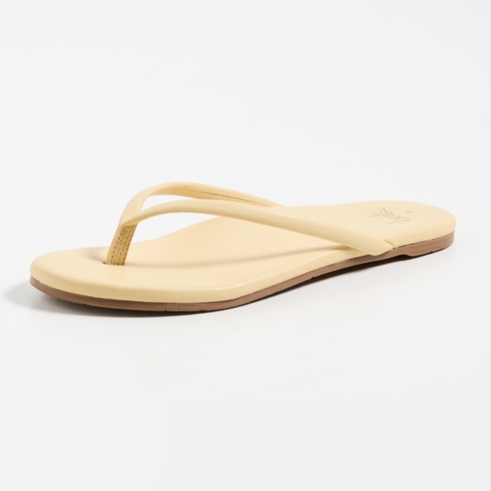 Beek Sunbeam Flip Flop Leather Flat Thong Sandals in Glow Pale Yellow size 6 - Picture 6 of 14